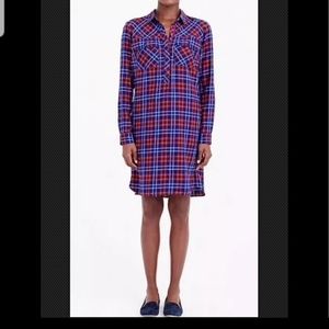 J.Crew Factory Plaid Flannel Shirt Dress Size S